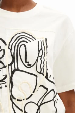 Camisas E Blusas|T-shirts<Desigual T-shirt arty ilustração