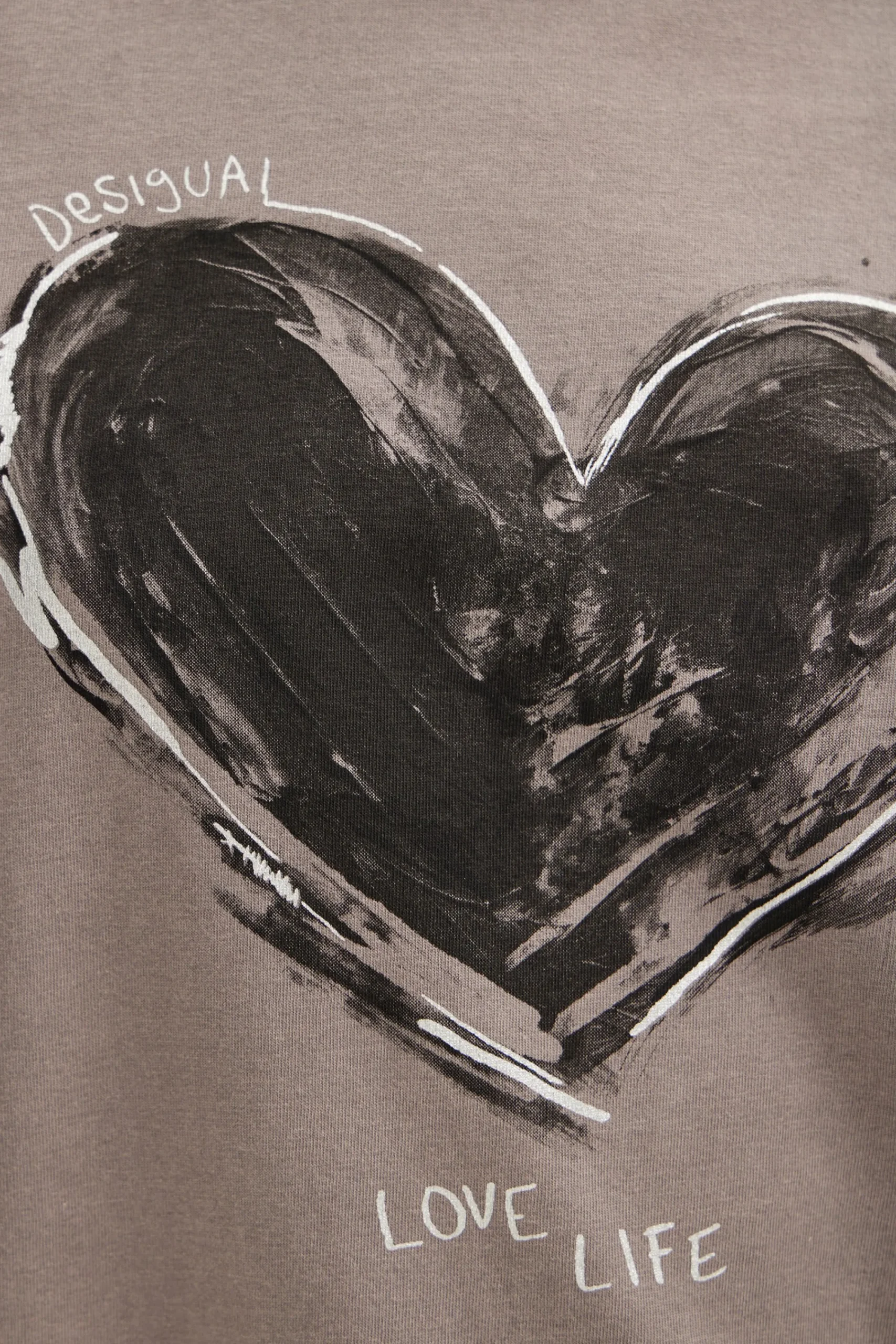 Camisas E Blusas|T-shirts<Desigual T-shirt básica coração