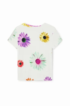 T-shirts E Camisas<Desigual T-shirt canelada margaridas