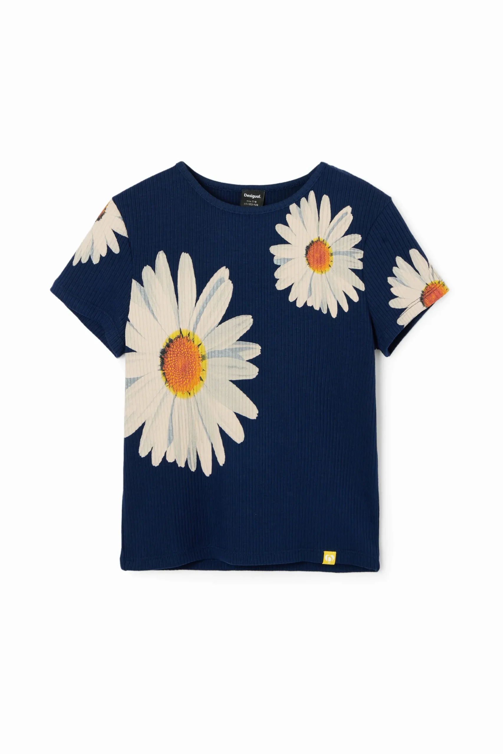 T-shirts E Camisas<Desigual T-shirt canelada margaridas