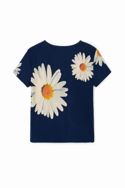 T-shirts E Camisas<Desigual T-shirt canelada margaridas