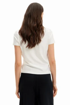 Camisas E Blusas|T-shirts<Desigual T-shirt ilustração margarida