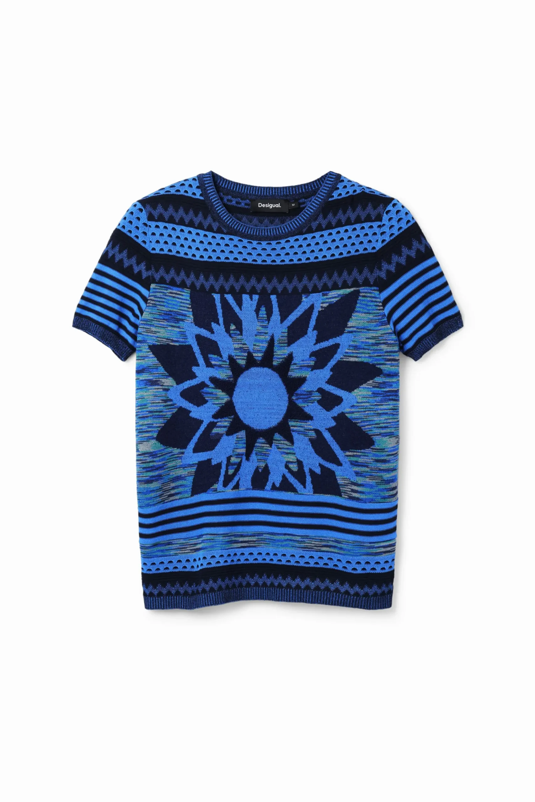 Camisas E Blusas|T-shirts<Desigual T-shirt malha flor