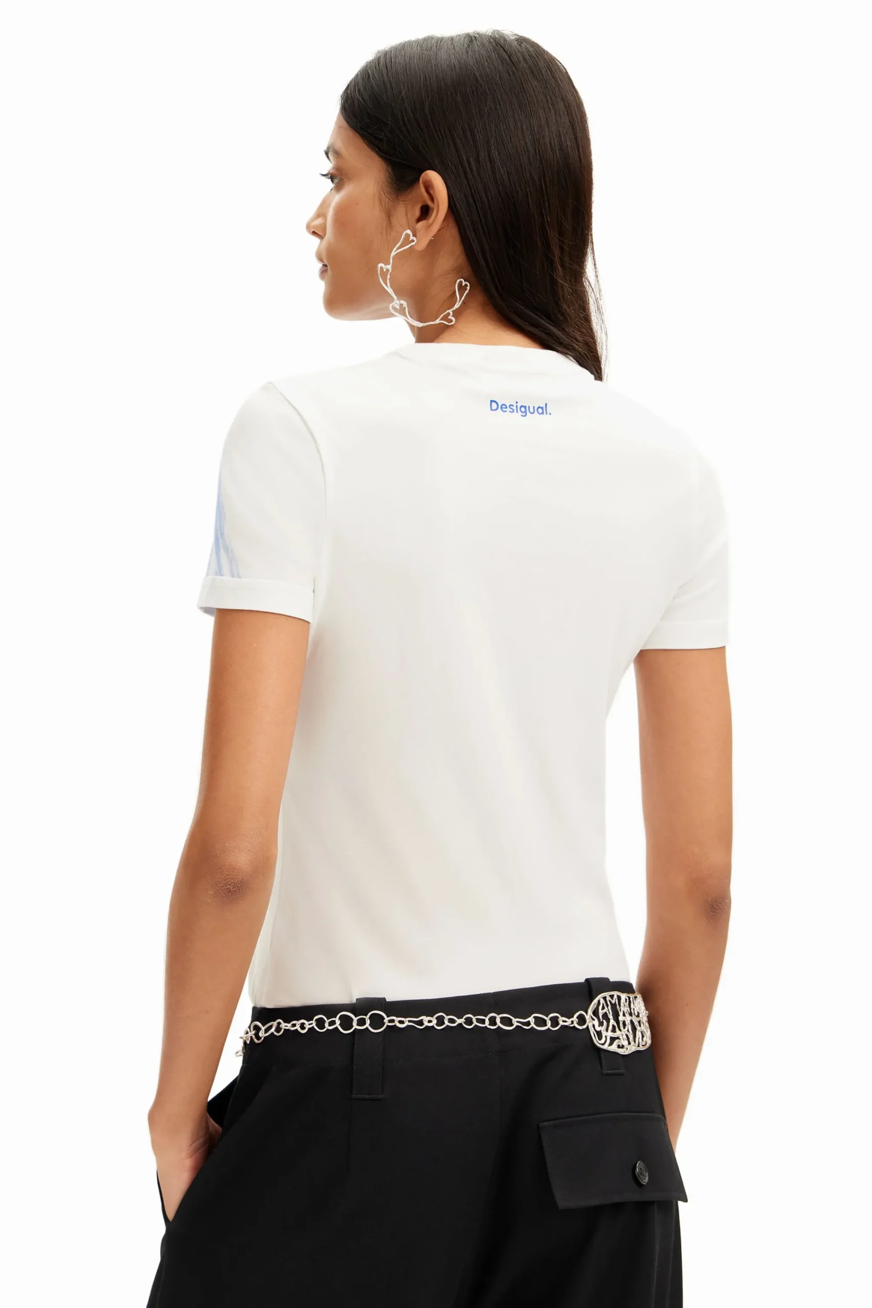 Camisas E Blusas|T-shirts<Desigual T-shirt paisagem mediterrâneo
