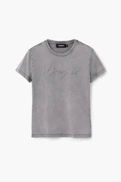 Camisas E Blusas|T-shirts<Desigual T-shirt slim strass