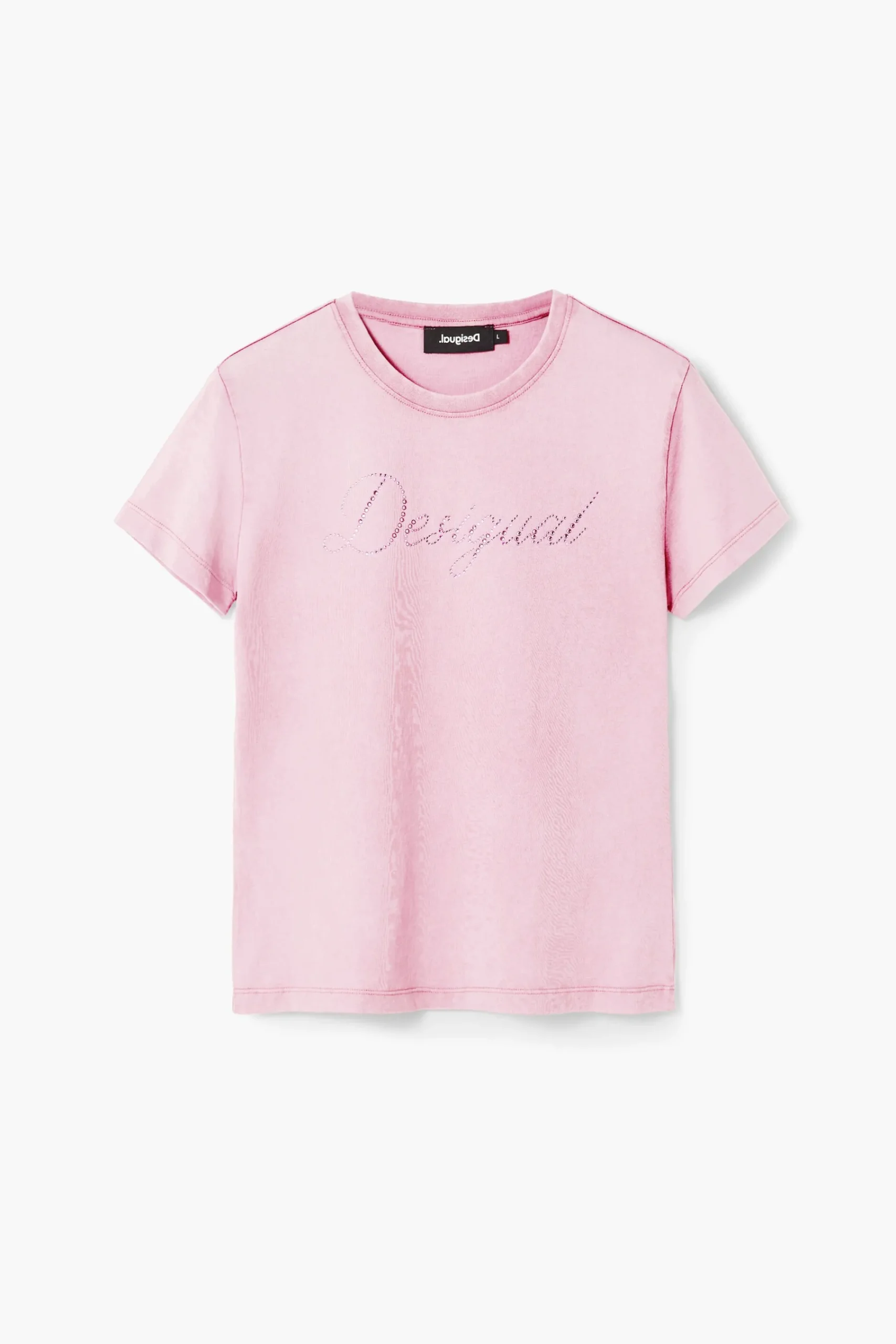 Camisas E Blusas|T-shirts<Desigual T-shirt slim strass