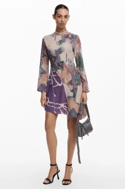 Vestidos E Macacões<Desigual Vestido assimétrico estampado