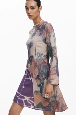 Vestidos E Macacões<Desigual Vestido assimétrico estampado