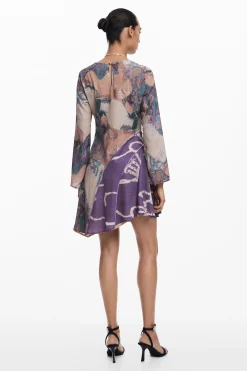 Vestidos E Macacões<Desigual Vestido assimétrico estampado