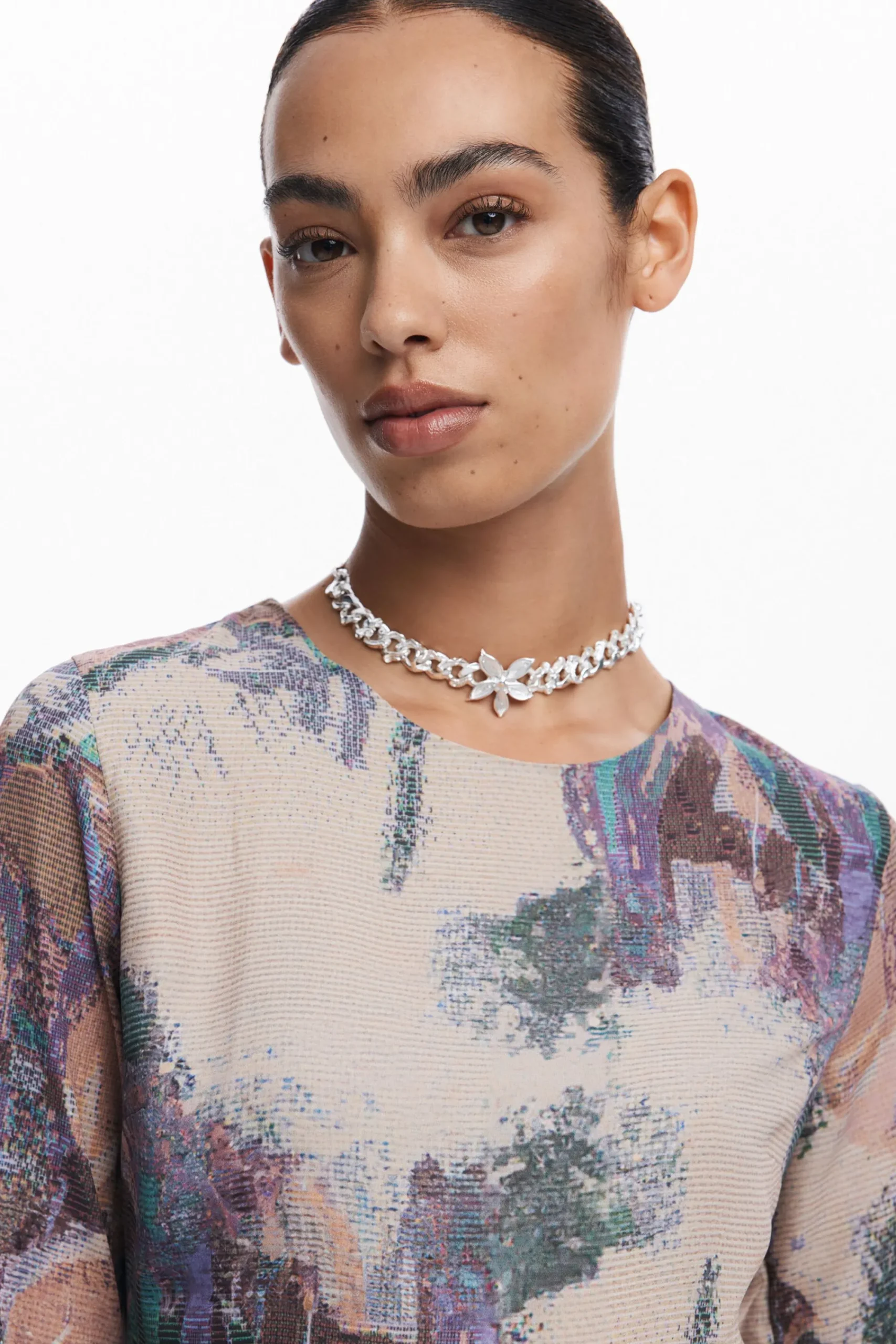 Vestidos E Macacões<Desigual Vestido assimétrico estampado