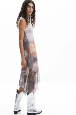 Vestidos E Macacões<Desigual Vestido assimétrico flores