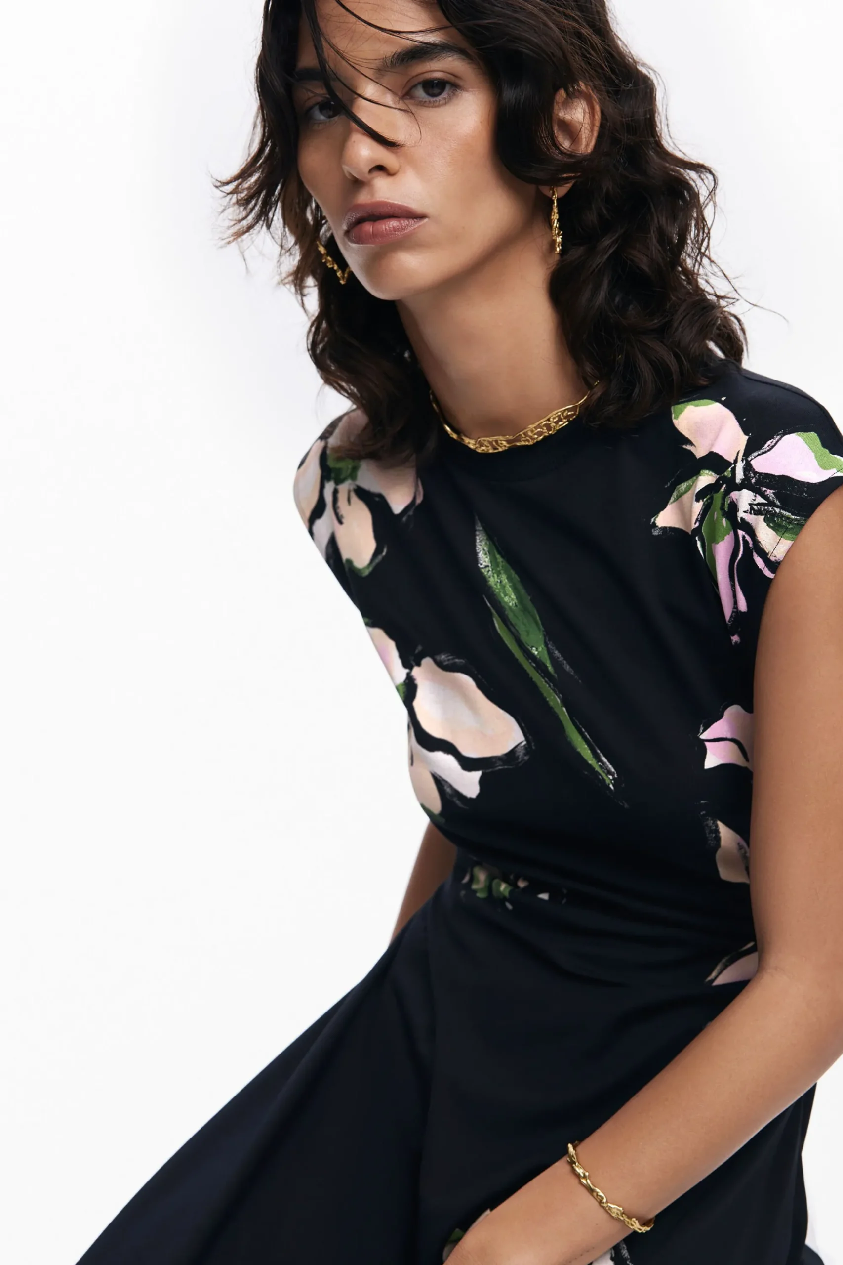 Vestidos E Macacões<Desigual Vestido assimétrico flores