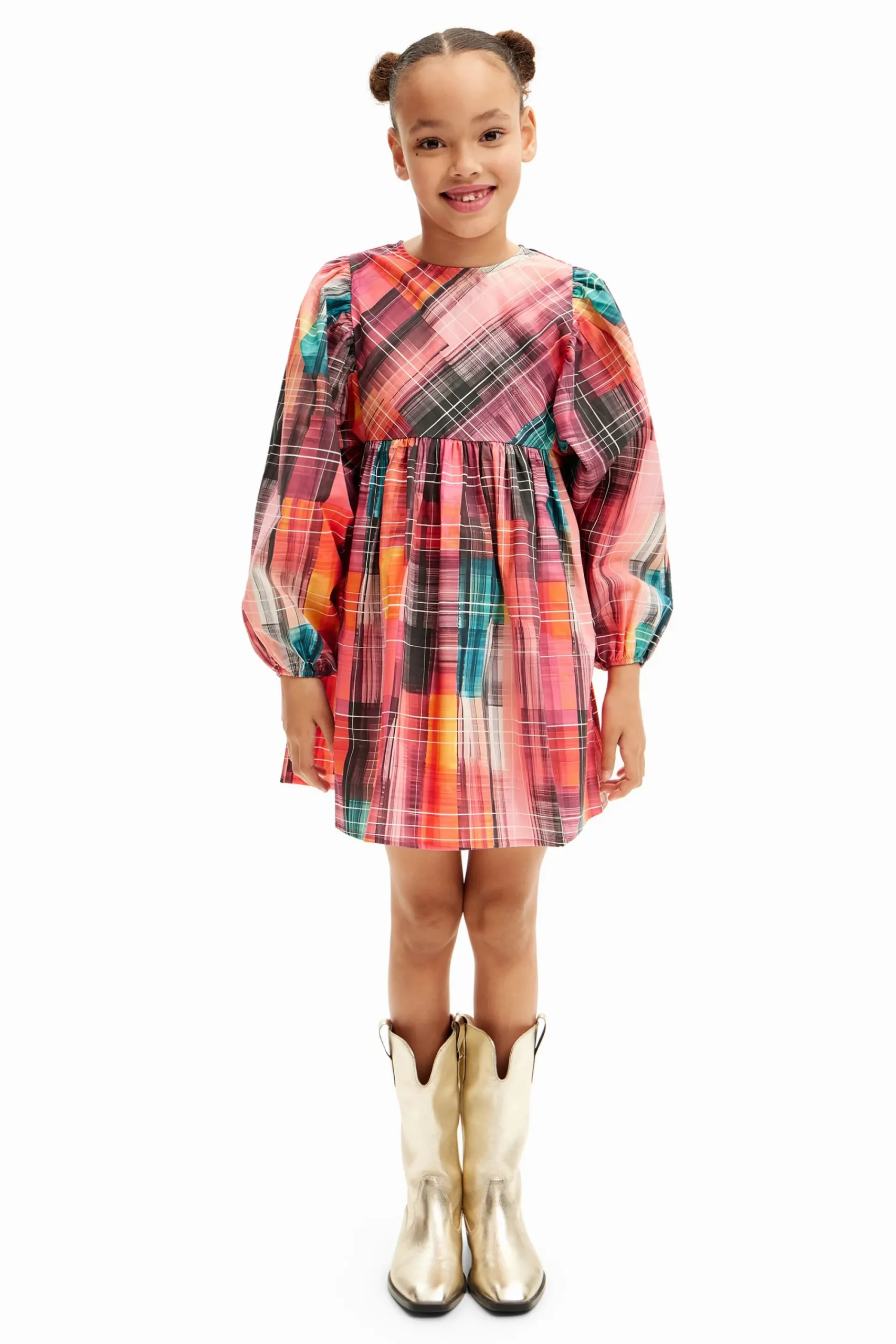 Vestidos<Desigual Vestido camisero xadrez