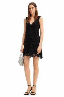 Vestidos E Macacões<Desigual Vestido curto de crochê