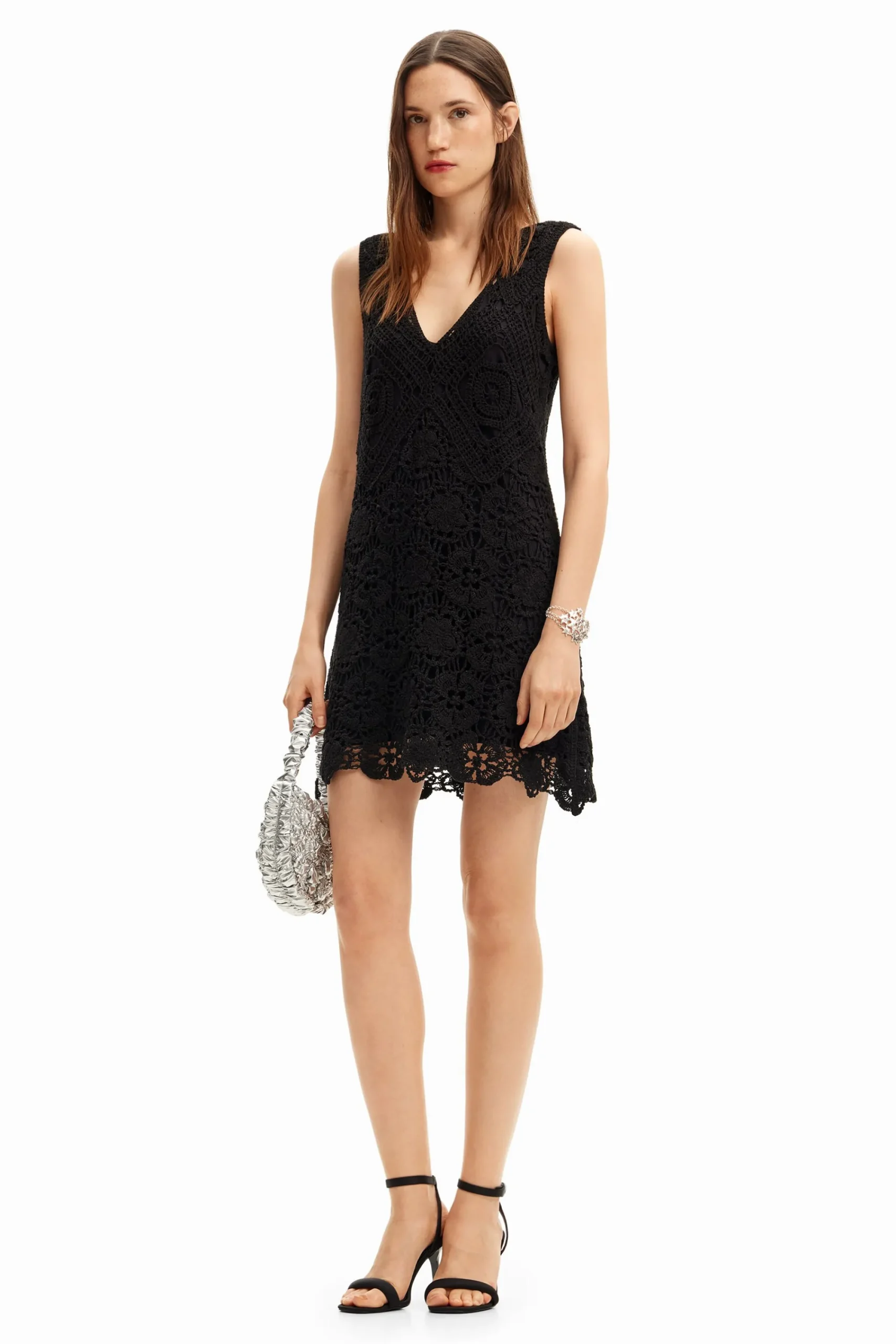 Vestidos E Macacões<Desigual Vestido curto de crochê