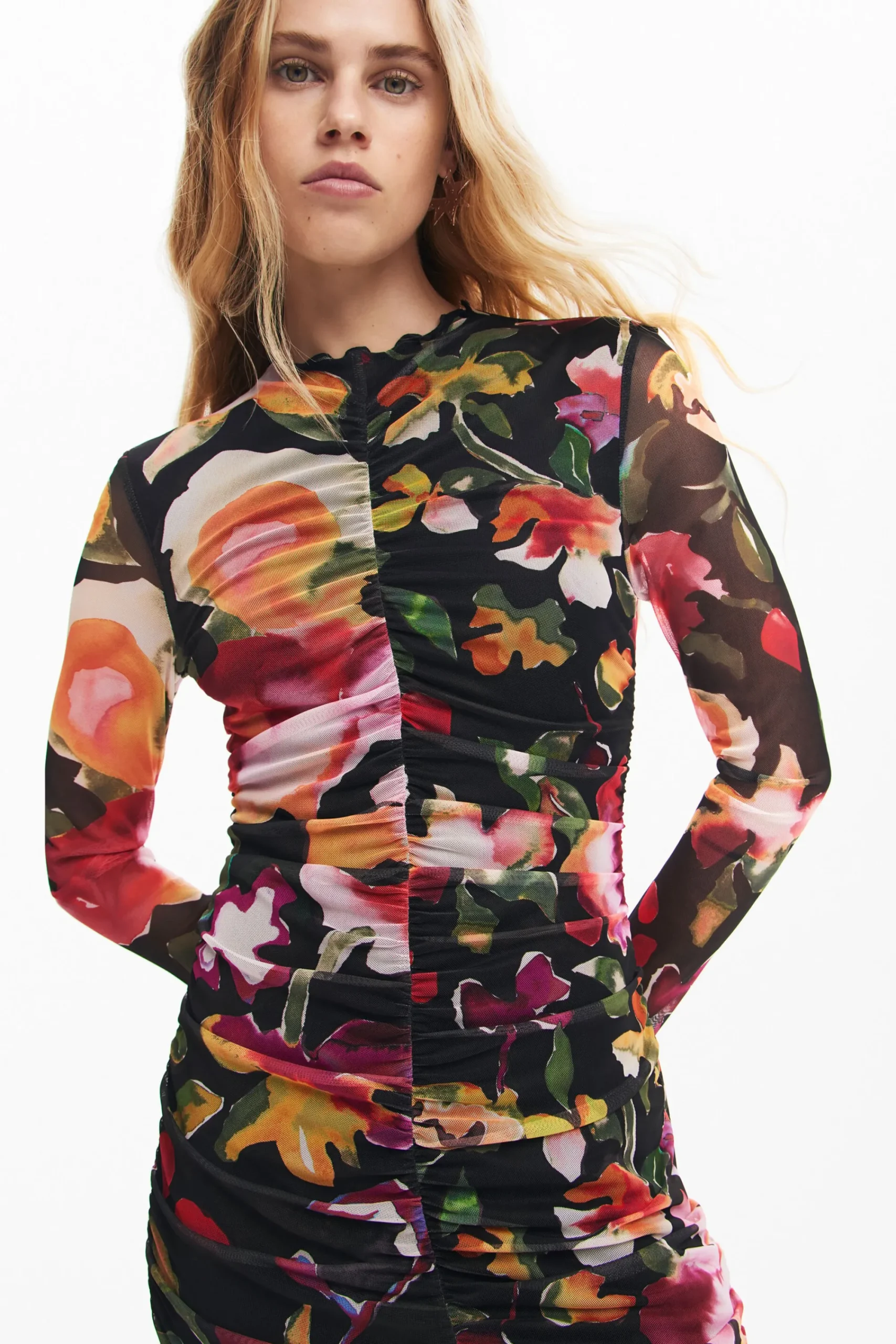 Vestidos E Macacões<Desigual Vestido curto flores