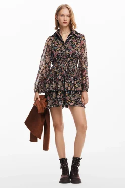 Vestidos E Macacões<Desigual Vestido curto flores