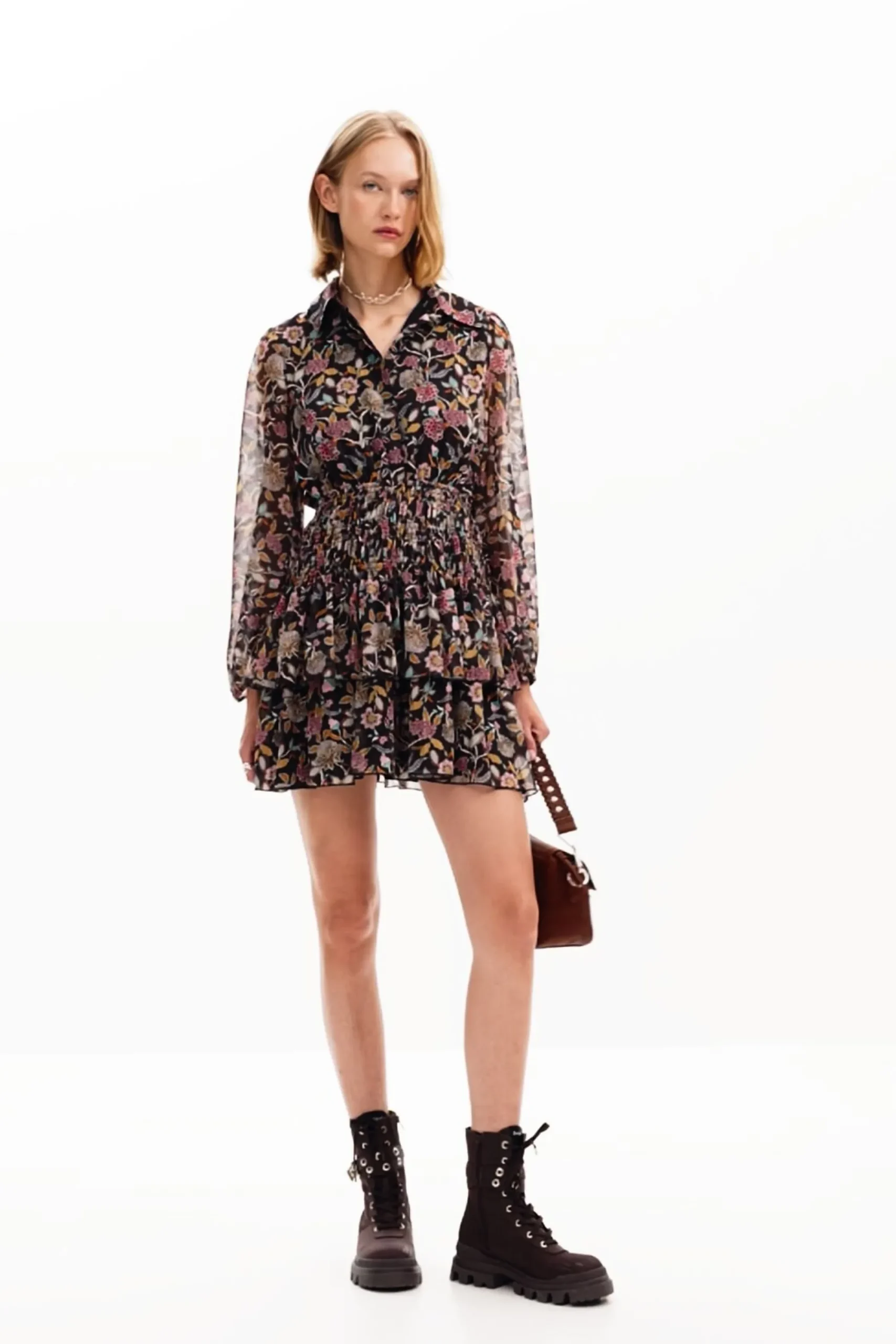 Vestidos E Macacões<Desigual Vestido curto flores