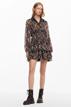 Vestidos E Macacões<Desigual Vestido curto flores