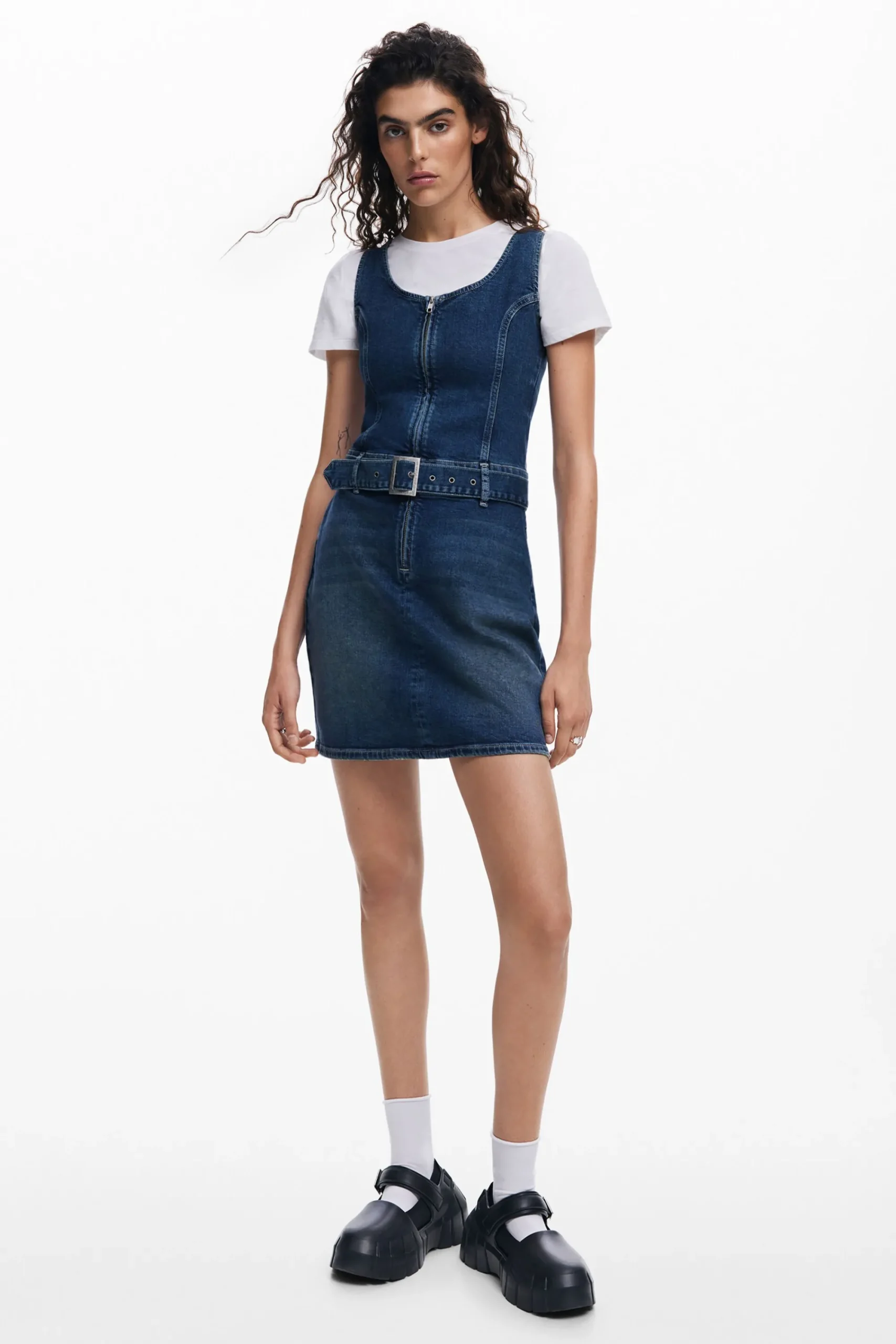 Vestidos E Macacões<Desigual Vestido de denim com cinto