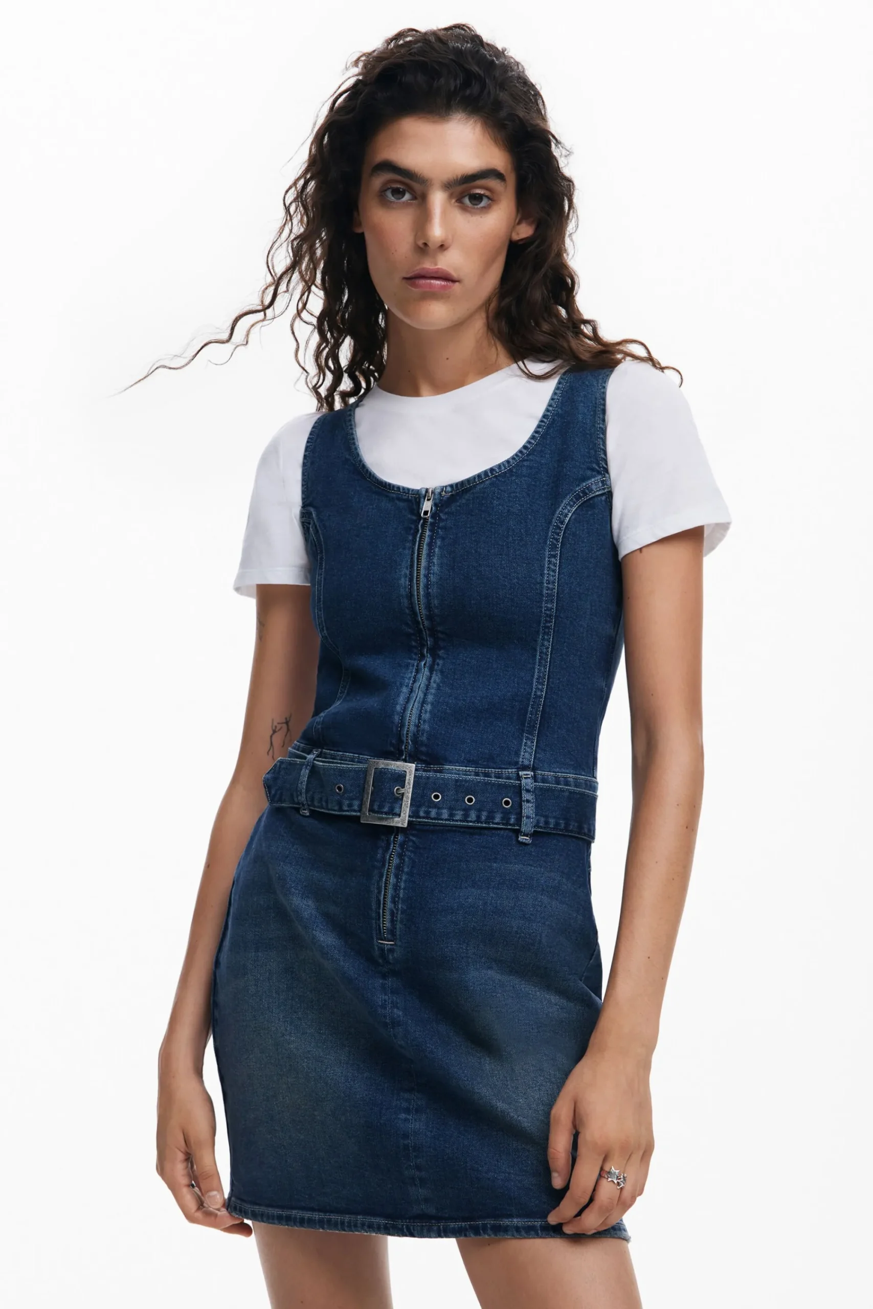 Vestidos E Macacões<Desigual Vestido de denim com cinto