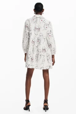 Vestidos E Macacões<Desigual Vestido de rostos
