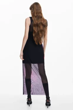 Vestidos E Macacões<Desigual Vestido de tul com flores