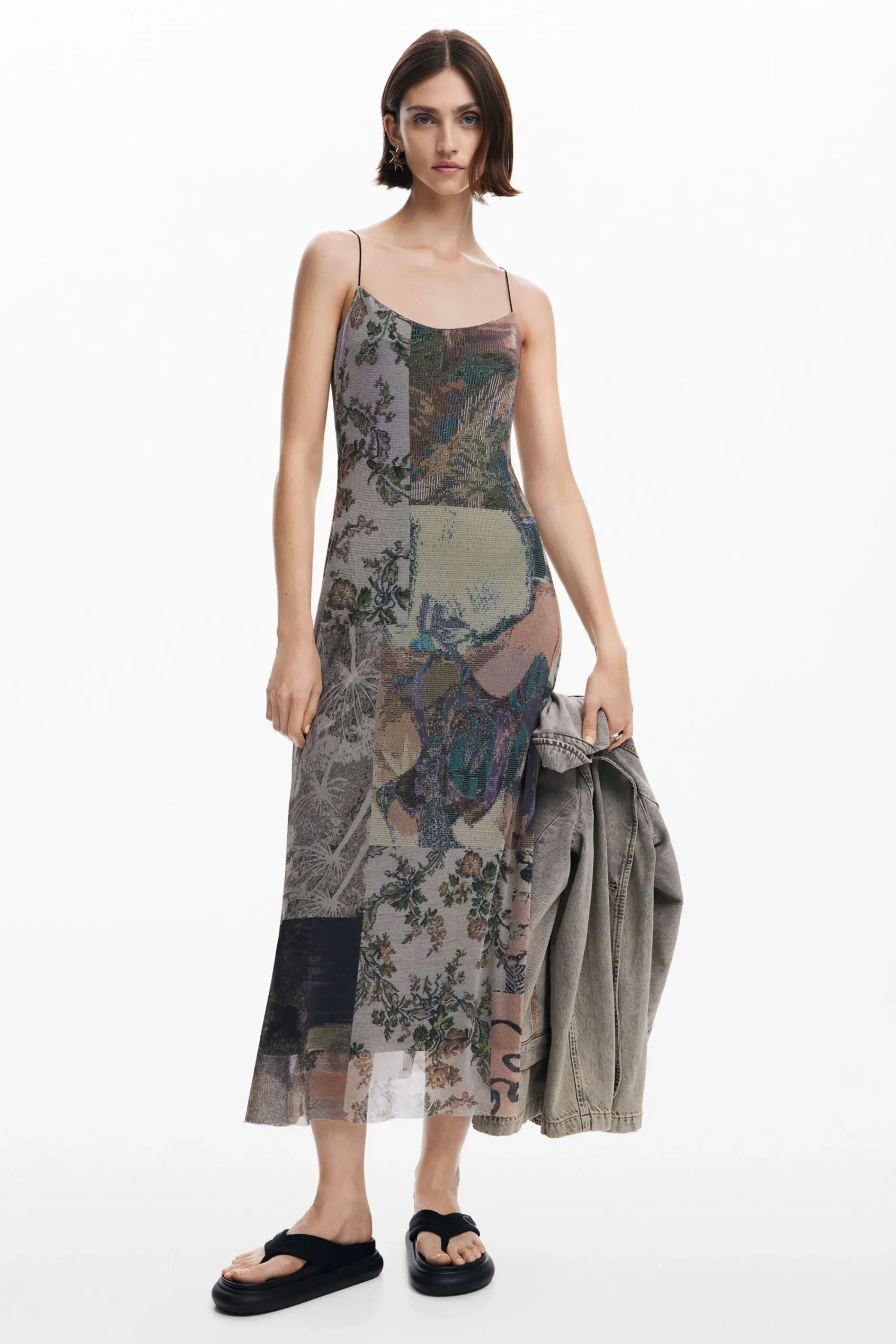 Vestidos E Macacões<Desigual Vestido de tul estampado