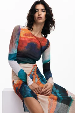 Vestidos E Macacões<Desigual Vestido estampado