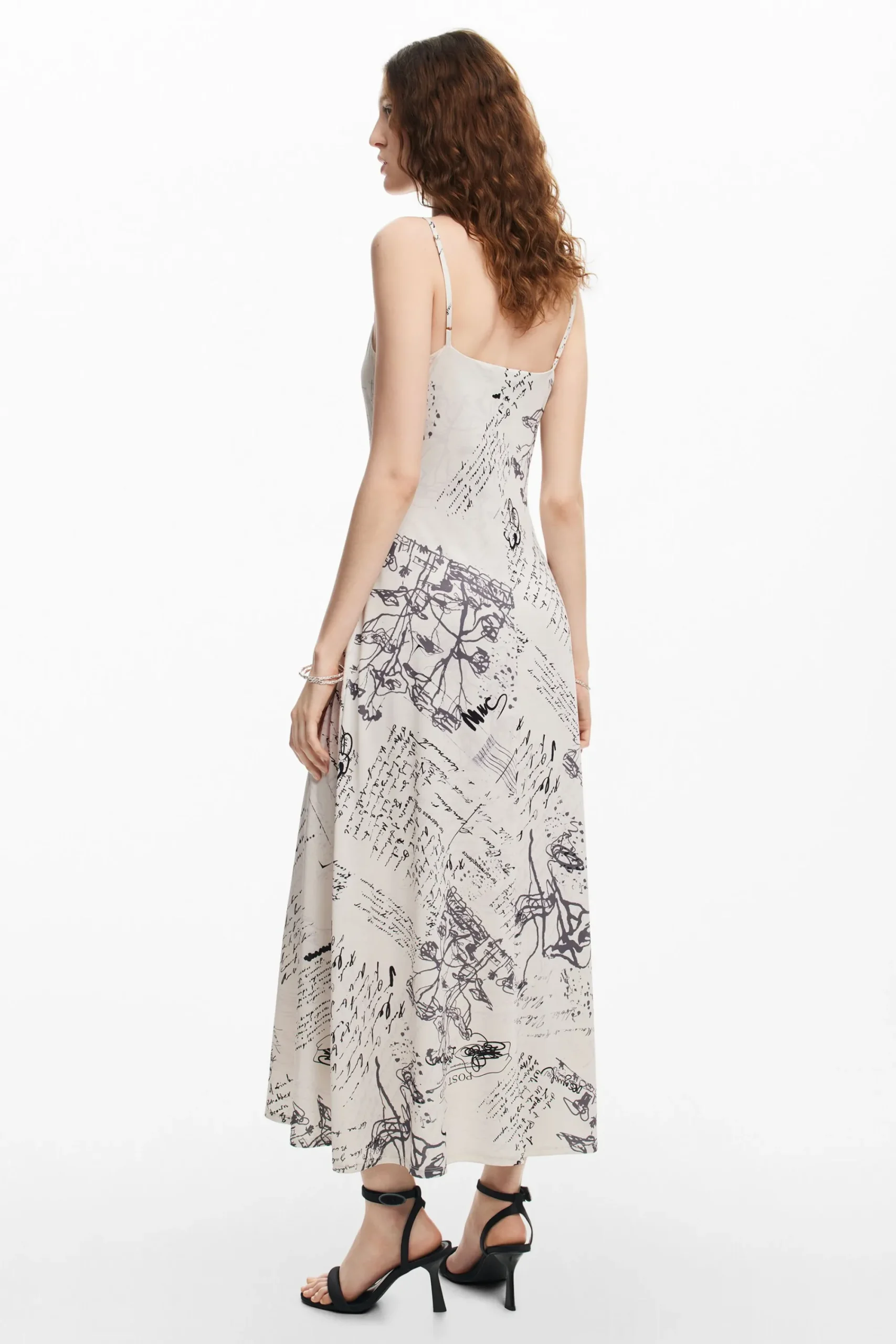 Vestidos E Macacões<Desigual Vestido estampado jornalístico