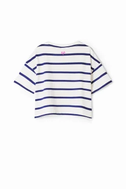 T-shirts E Camisas<Desigual Vestido listrado coração