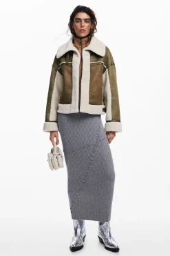 Roupa De Malha|Vestidos E Macacões<Desigual Vestido longo canelado