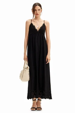 Vestidos E Macacões<Desigual Vestido longo de renda