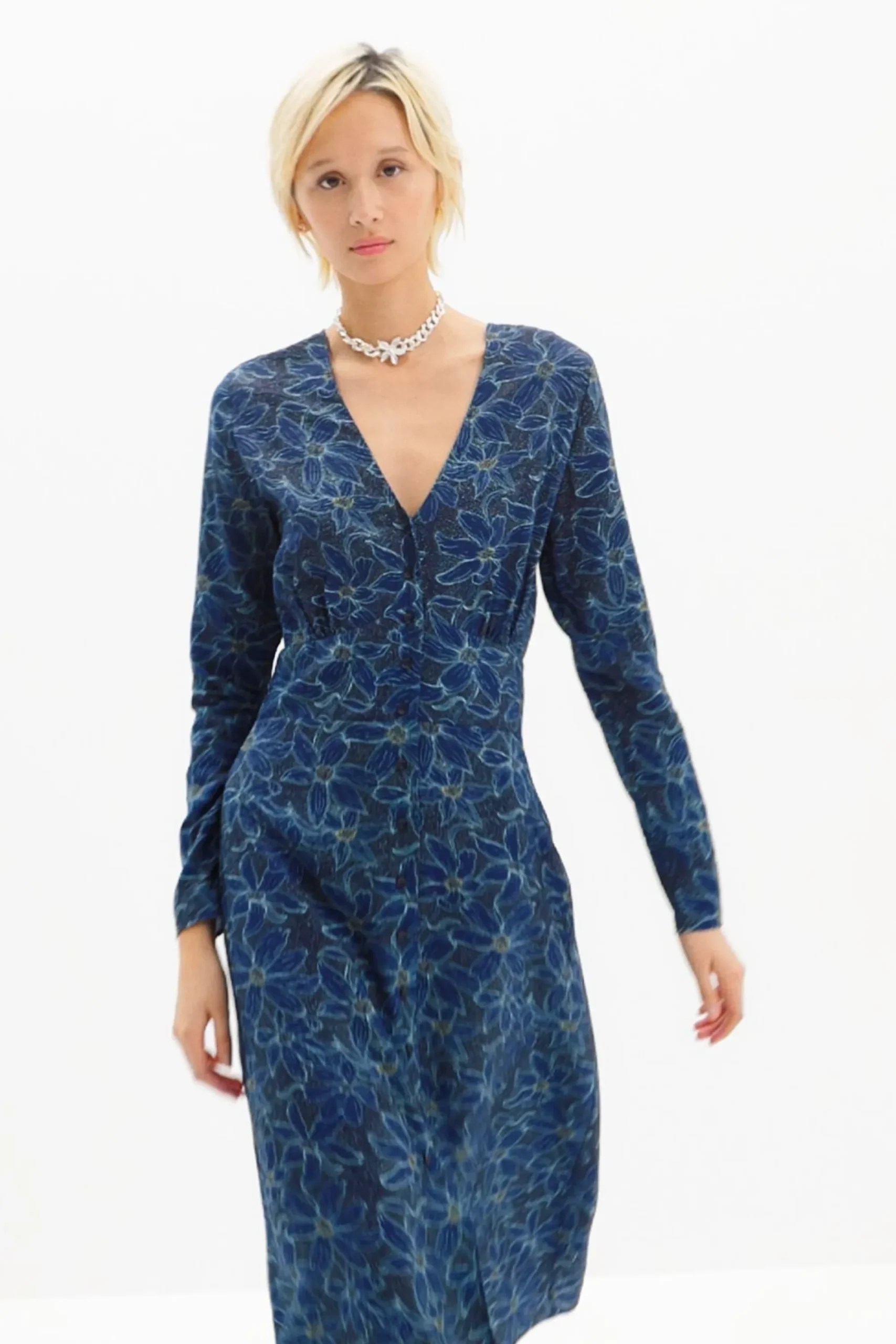 Vestidos E Macacões<Desigual Vestido midi camiseiro flores