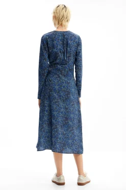 Vestidos E Macacões<Desigual Vestido midi camiseiro flores