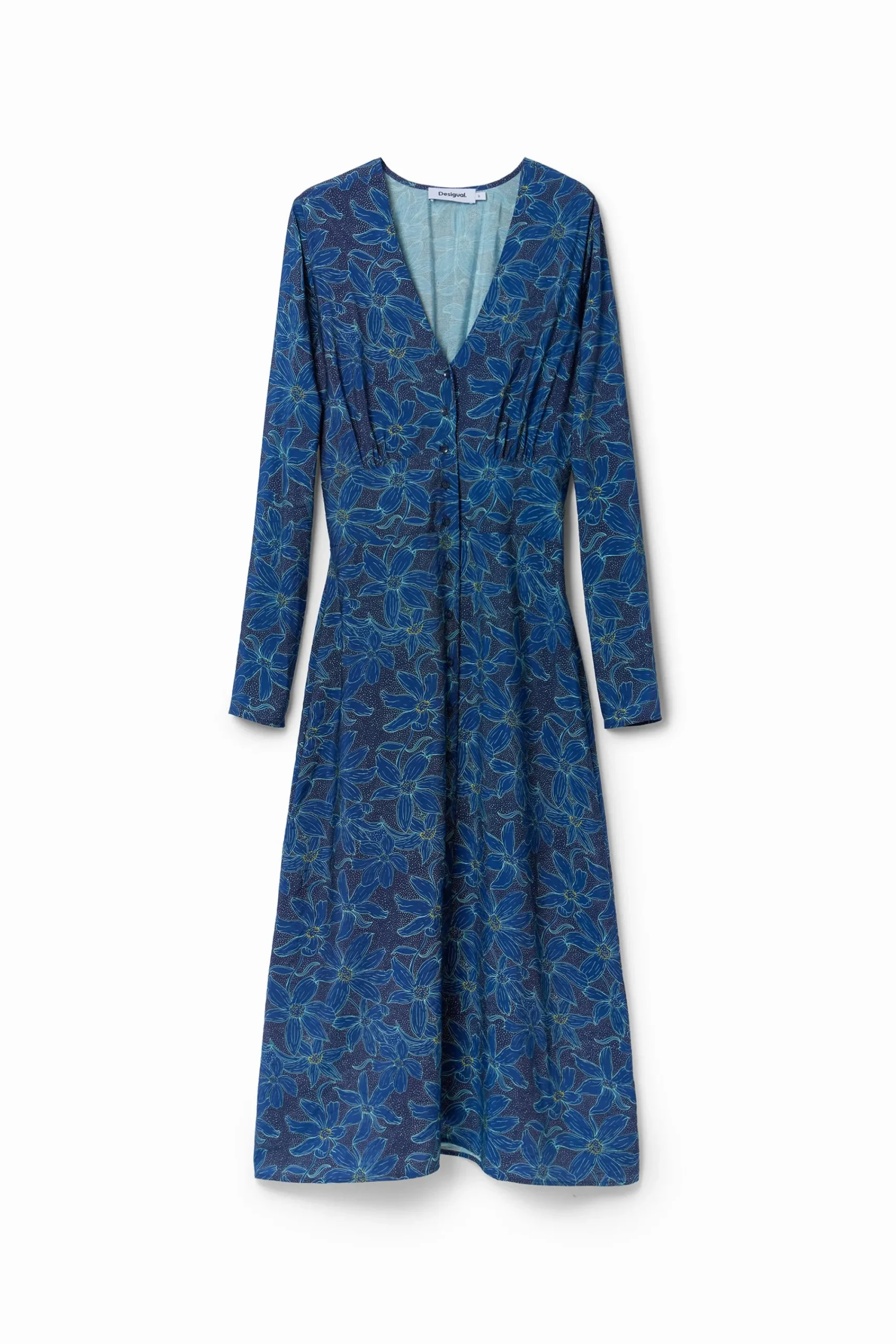 Vestidos E Macacões<Desigual Vestido midi camiseiro flores