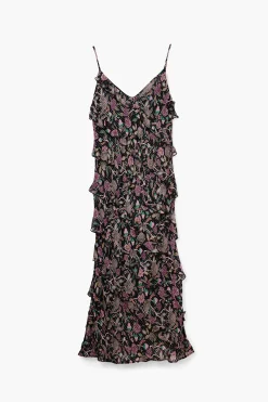 Vestidos E Macacões<Desigual Vestido midi com babados