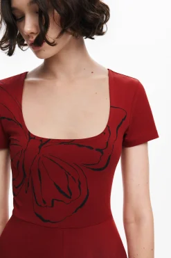 Vestidos E Macacões<Desigual Vestido midi com borboletas