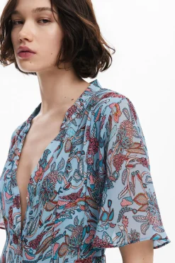 Vestidos E Macacões<Desigual Vestido midi com motivos florais