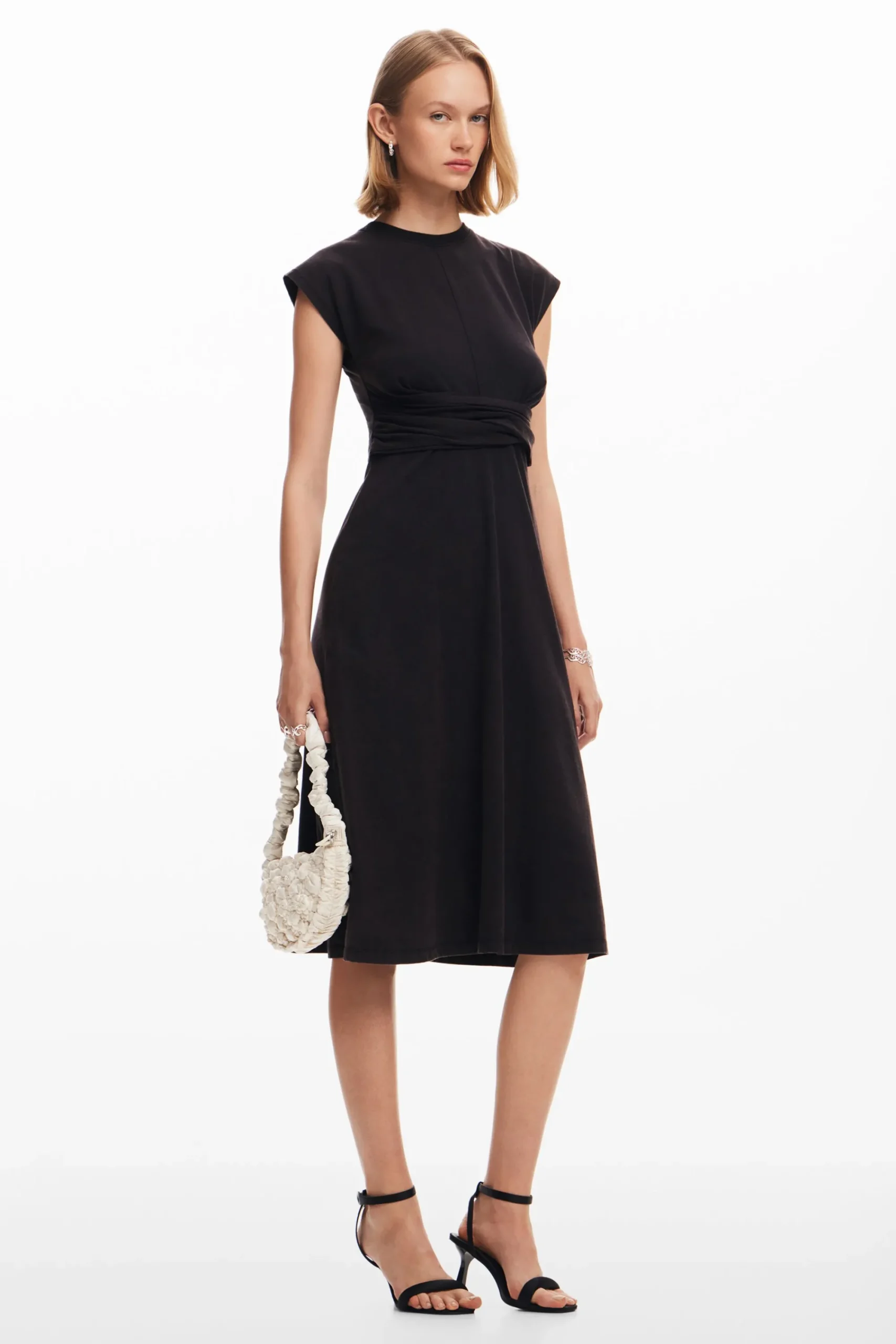 Vestidos E Macacões<Desigual Vestido midi com pregas