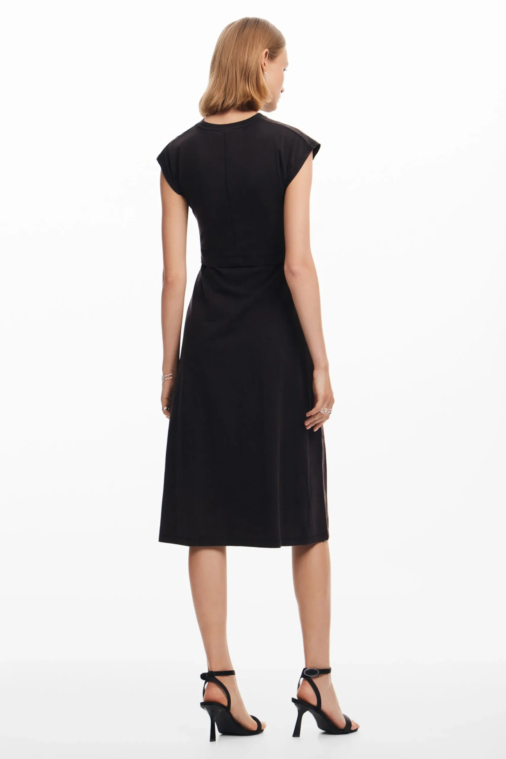 Vestidos E Macacões<Desigual Vestido midi com pregas