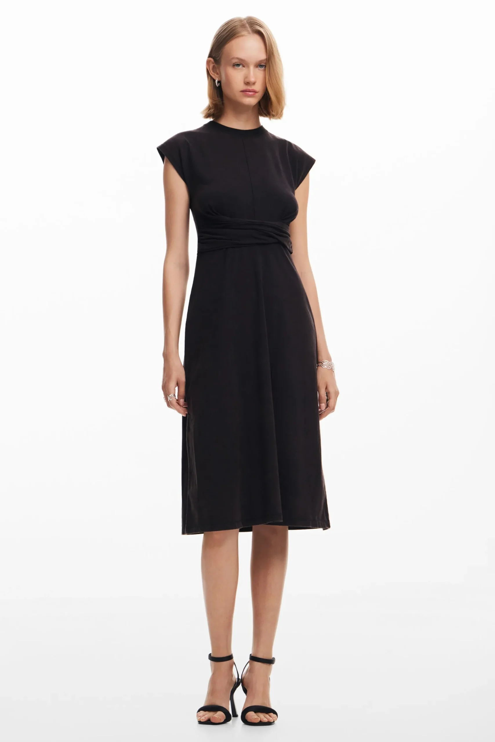 Vestidos E Macacões<Desigual Vestido midi com pregas