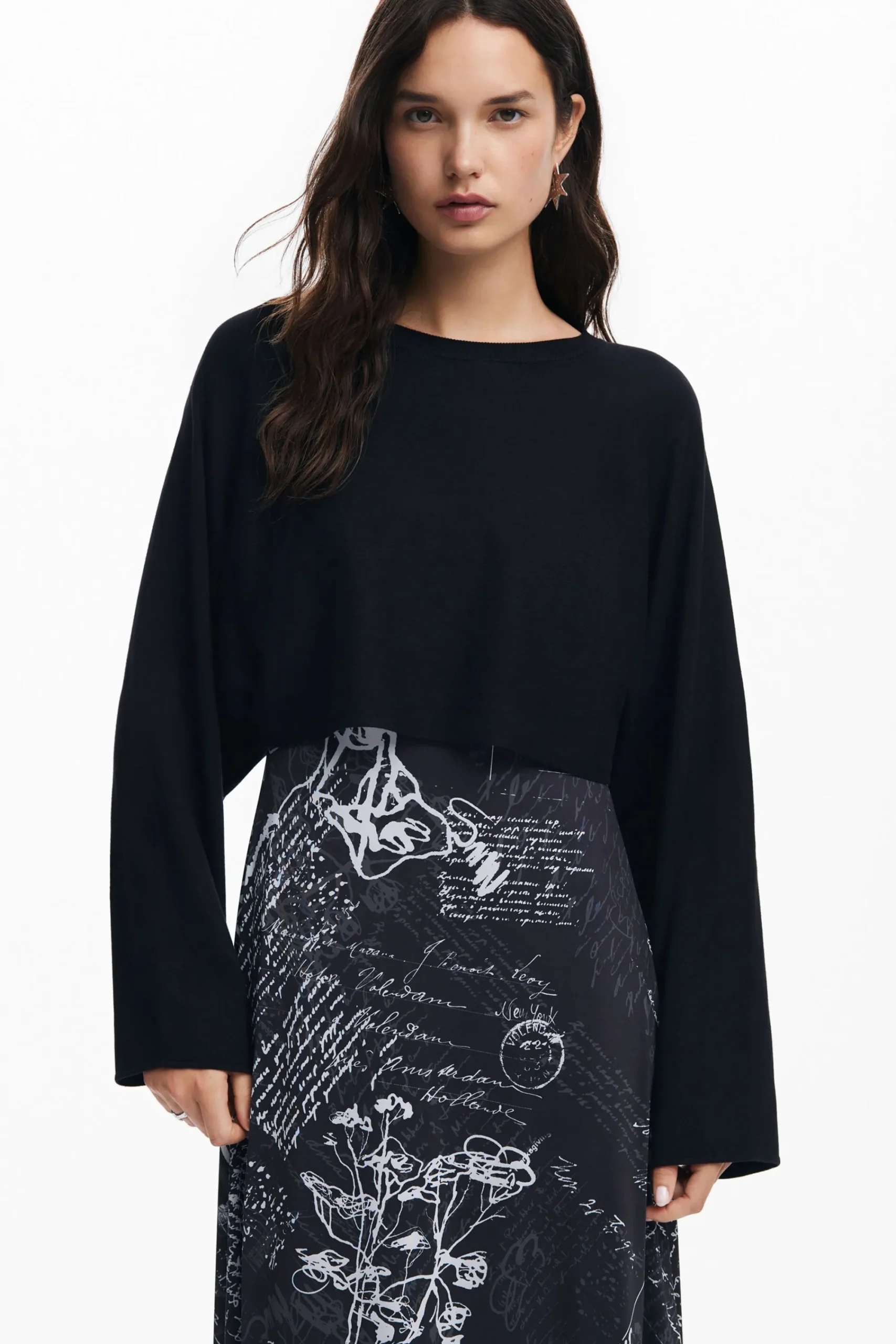 Roupa De Malha|Vestidos E Macacões<Desigual Vestido midi combinado