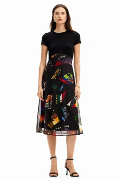 Vestidos E Macacões<Desigual Vestido midi combinado M. Christian Lacroix