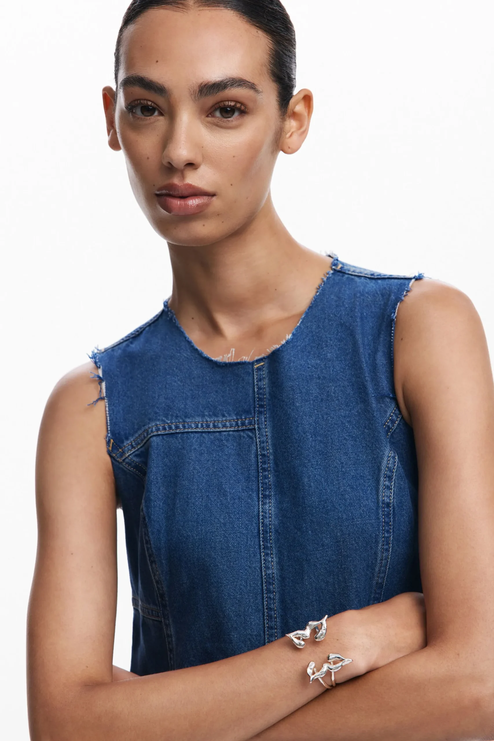 Vestidos E Macacões<Desigual Vestido midi de denim