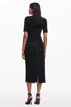 Vestidos E Macacões<Desigual Vestido midi de denim