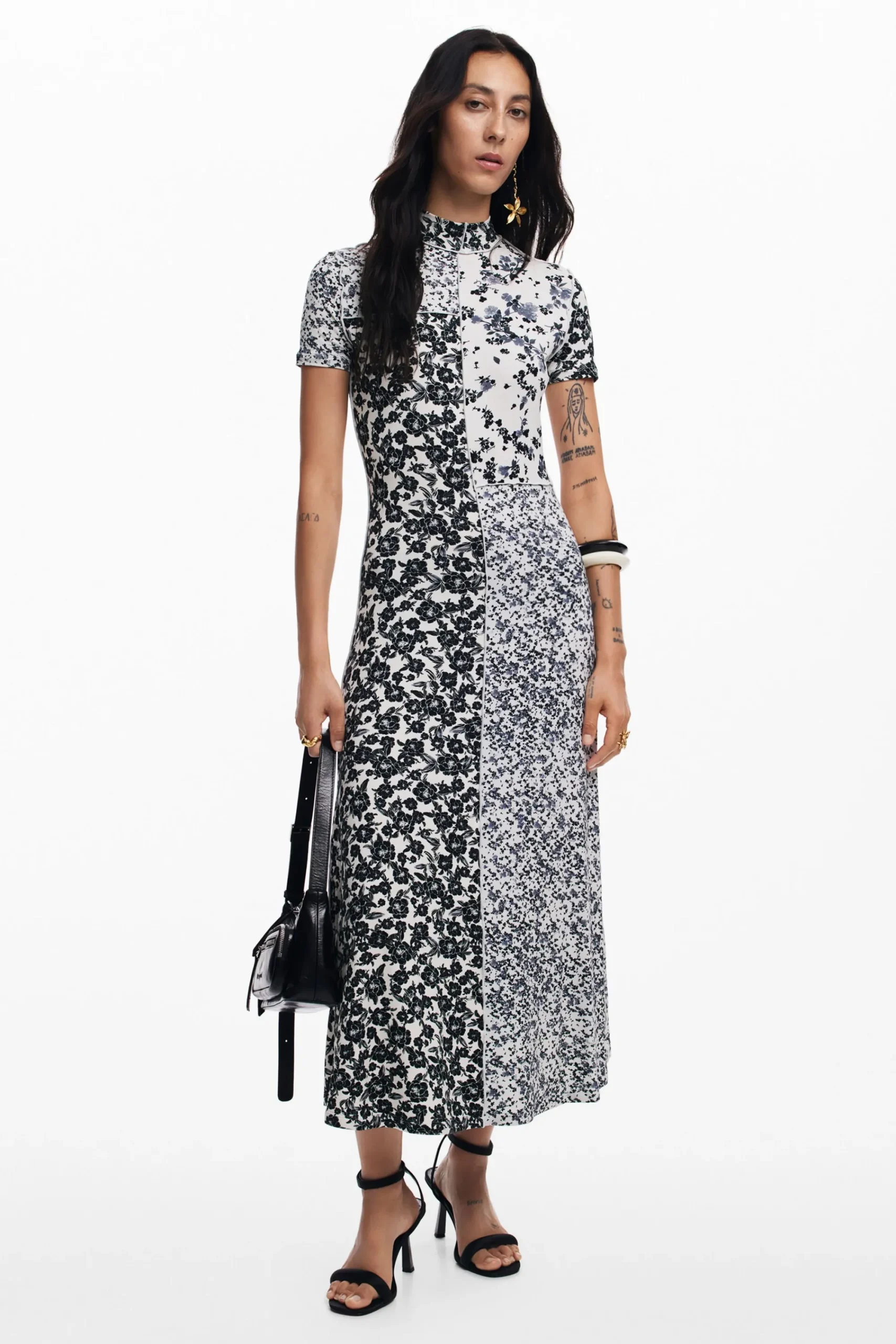 Vestidos E Macacões<Desigual Vestido midi de flores
