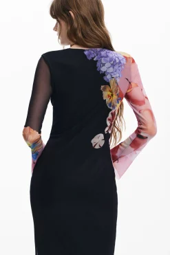 Vestidos E Macacões<Desigual Vestido midi de flores