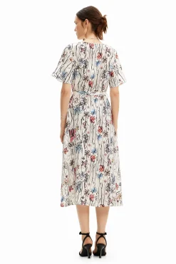 Vestidos E Macacões<Desigual Vestido midi de flores