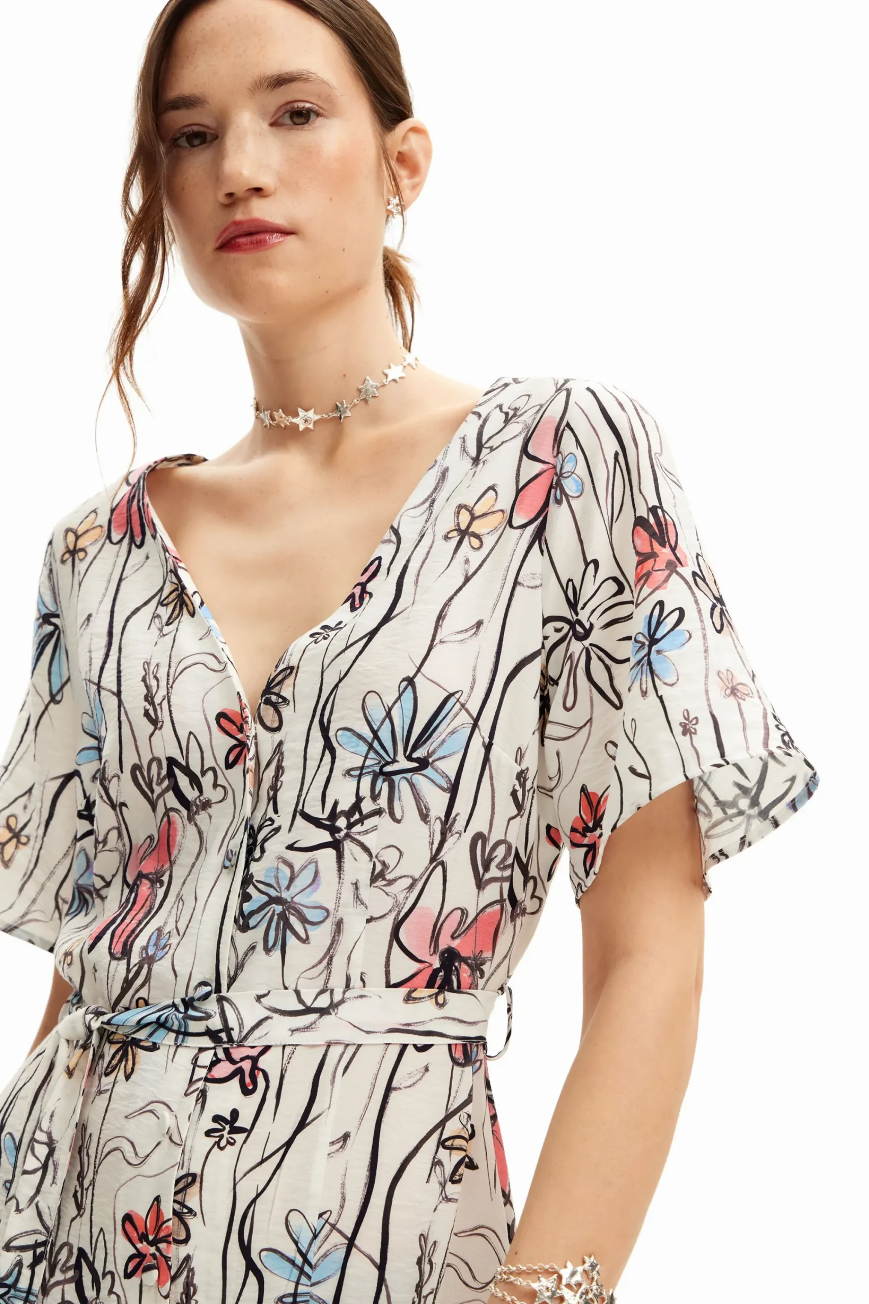 Vestidos E Macacões<Desigual Vestido midi de flores